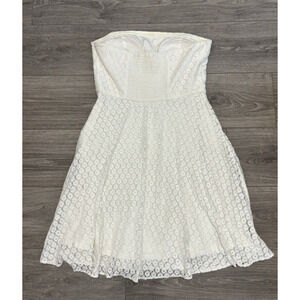 Betsy Johnson Dress Strapless‎ Fit & Flare White Cocktail Wedding Shower Size 12